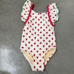 Pink Chicken Strawberry Bathing Suit